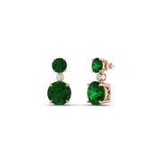 two-stone-round-emerald-with-drop-diamond-earrings-in-rose-gold-FD-EAR11200GEMGR-NL-RG