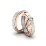 Load image into Gallery viewer, two-tone-bezel-set-couples-diamond-wedding-band-in-white-gold-FD11141B-NL-WG.jpg