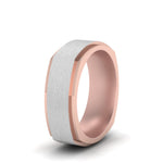 Load image into Gallery viewer, two-tone-brushed-comfort-fit-band-in-rose-gold-fdm8575angle1-nl-rg