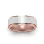Load image into Gallery viewer, two-tone-brushed-comfort-fit-band-in-rose-gold-fdm8575angle1-nl-rg