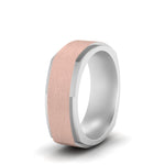 Load image into Gallery viewer, Two Tone Brushed Mens Wedding Ring
