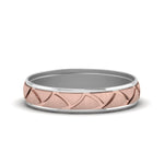 Load image into Gallery viewer, two-tone-engraved-wedding-band-in-14K-white-gold-FDLWM1200B-NL-WG