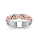 Load image into Gallery viewer, two-tone-engraved-wedding-band-in-14K-white-gold-FDLWM1200BANGLE5-NL-WG