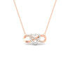 Load image into Gallery viewer, two-tone-infinity-love-pendant-necklace-in-rose-gold-FDPD11206ANGLE1-NL-RG