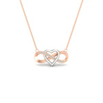 Load image into Gallery viewer, two-tone-infinity-love-pendant-necklace-in-rose-gold-FDPD11206ANGLE1-NL-RG