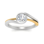 Load image into Gallery viewer, two-tone-round-cut-solitaire-ring-in-yellow-gold-FDENS2204TRORANGLE5-NL-YG