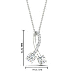 Load image into Gallery viewer, twogether-2-stone-diamond-ribbon-pendant-in-platinum-FDPD11486ANGLE1-NL-WG-HW