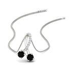 Load image into Gallery viewer, twogether-2-stone-diamond-ribbon-pendant-with-black-diamond-in-white-gold-FDPD11486GBLACK-NL-WG