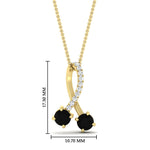 Load image into Gallery viewer, twogether-2-stone-diamond-ribbon-pendant-with-black-diamond-in-yellow-gold-FDPD11486GBLACKANGLE1-NL-YG-HW