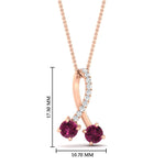 Load image into Gallery viewer, twogether-2-stone-diamond-ribbon-pendant-with-pink-sapphire-in-rose-gold-FDPD11486GSADRPIANGLE1-NL-RG-HW