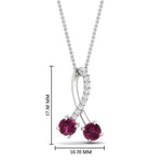Load image into Gallery viewer, twogether-2-stone-diamond-ribbon-pendant-with-pink-sapphire-in-white-gold-FDPD11486GSADRPIANGLE1-NL-WG-HW