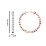Load image into Gallery viewer, u-prong-hoop-diamond-earring-in-rose-gold-FD-EAR10803ANGLE3-NL-RG