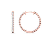 Load image into Gallery viewer, u-prong-hoop-diamond-earring-in-rose-gold-FD-EAR10803ANGLE3-NL-RG