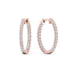 Load image into Gallery viewer, u-prong-hoop-diamond-earring-in-rose-gold-FD-EAR10803ANGLE3-NL-RG