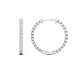 Load image into Gallery viewer, u-prong-hoop-diamond-earring-in-white-gold-FD-EAR10803FANCY-NL-WG