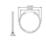 Load image into Gallery viewer, U Prong Diamond Hoop Earring