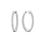 Load image into Gallery viewer, u-prong-hoop-diamond-earring-in-white-gold-FD-EAR10803FANCY-NL-WG