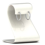 Load image into Gallery viewer, u-prong-hoop-diamond-earring-in-white-gold-FD-EAR10803STAND-NL-WG?v=1754905383