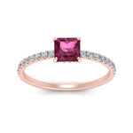 Load image into Gallery viewer, underhalo-princess-cut-pink-sapphire-engagement-ring-in-rose-gold-FD9168PRRGSADRPI-NL-RG-GS.jpg