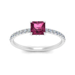 Load image into Gallery viewer, underhalo-princess-cut-pink-sapphire-engagement-ring-in-white-gold-FD9168PRRGSADRPI-NL-WG-GS.jpg