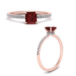 Load image into Gallery viewer, underhalo-princess-cut-ruby-engagement-ring-in-rose-gold-FD9168PRRGRUDR-NL-RG-GS.jpg