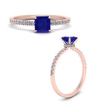Load image into Gallery viewer, underhalo-princess-cut-sapphire-engagement-ring-in-rose-gold-FD9168PRRGSABL-NL-RG-GS.jpg