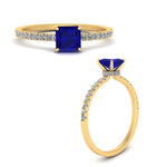 Load image into Gallery viewer, underhalo-princess-cut-sapphire-engagement-ring-in-yellow-gold-FD9168PRRGSABL-NL-YG-GS.jpg