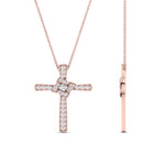 Load image into Gallery viewer, unique-cross-diamond-pendant-in-FDPD10881-NL-RG