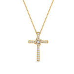 Load image into Gallery viewer, unique-cross-diamond-pendant-in-FDPD10881-NL-YG