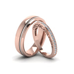 Load image into Gallery viewer, unique-matching-wedding-anniversary-bands-gifts-for-him-and-her-in-14K-rose-gold-FD8079-B-NL-RG.jpg