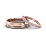 Load image into Gallery viewer, unique-matching-wedding-anniversary-bands-gifts-for-him-and-her-in-18K-rose-gold-FD8079-B-NL-RG.jpg