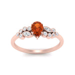 Load image into Gallery viewer, unique-pear-cluster-bezel-orange-sapphire-engagement-ring-in-rose-gold-FDENS3110PERGSAOR-NL-RG.jpg