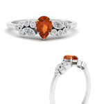 Load image into Gallery viewer, unique-pear-cluster-bezel-orange-sapphire-engagement-ring-in-white-gold-FDENS3110PERGSAOR-NL-WG.jpg