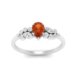 Load image into Gallery viewer, unique-pear-cluster-bezel-orange-sapphire-engagement-ring-in-white-gold-FDENS3110PERGSAOR-NL-WG.jpg
