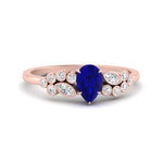 Load image into Gallery viewer, unique-pear-cluster-bezel-sapphire-engagement-ring-in-rose-gold-FDENS3110PERGSABL-NL-RG.jpg