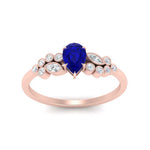 Load image into Gallery viewer, unique-pear-cluster-bezel-sapphire-engagement-ring-in-rose-gold-FDENS3110PERGSABL-NL-RG.jpg
