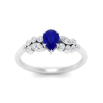 Load image into Gallery viewer, unique-pear-cluster-bezel-sapphire-engagement-ring-in-white-gold-FDENS3110PERGSABL-NL-WG.jpg