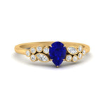 Load image into Gallery viewer, unique-pear-cluster-bezel-sapphire-engagement-ring-in-yellow-gold-FDENS3110PERGSABL-NL-YG.jpg