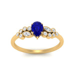 Load image into Gallery viewer, unique-pear-cluster-bezel-sapphire-engagement-ring-in-yellow-gold-FDENS3110PERGSABL-NL-YG.jpg