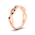Load image into Gallery viewer, Infinity-Wedding-Band-With-Black-Diamond-In-Rose-Gold-FD1122B-FI-RG.jpg