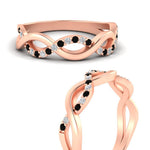 Load image into Gallery viewer, Infinity-Wedding-Band-With-Black-Diamond-In-Rose-Gold-FD1122B-FI-RG.jpg