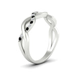 Load image into Gallery viewer, unusual-round-diamond-wedding-rings-with-black-diamond-in-white-gold-FD-1122BGBLACK-NL-WG.jpg