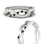Load image into Gallery viewer, unusual-round-diamond-wedding-rings-with-black-diamond-in-white-gold-FD-1122BGBLACK-NL-WG.jpg
