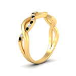 Load image into Gallery viewer, unusual-round-diamond-wedding-rings-with-black-diamond-in-yellow-gold-FD-1122BGBLACK-NL-YG.jpg