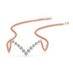 Load image into Gallery viewer, v-shaped-round-diamond-necklace-in-rose-gold-FDNK8068-0.25-CT-NL-RG