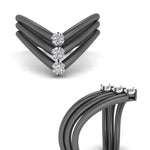 Load image into Gallery viewer, v-shaped-stackable-ring-with-diamond-in-black-gold-FD10650RORANGLE3-NL-BG