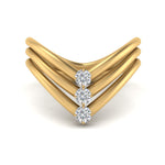Load image into Gallery viewer, v-shaped-stackable-ring-with-diamond-in-FD10650RORANGLE3-NL-YG