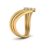 Load image into Gallery viewer, v-shaped-stackable-ring-with-diamond-in-FD10650RORANGLE3-NL-YG