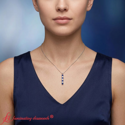 vertical-bar-necklace-seven-princess-cut-diamond-with-blue-sapphire-in-14K-white-gold-FDPD8416GSAB-1