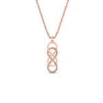 Load image into Gallery viewer, vertical-infinity-double-knot-diamond-pendant-in-FDPD11290-NL-RG